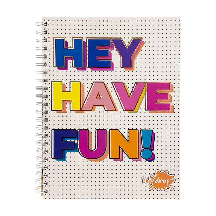 Cuaderno con Espiral Universitario A4 Inkdrop Mixed Tapa Dura 22x29cm 100 Hojas Rayadas Art.57193